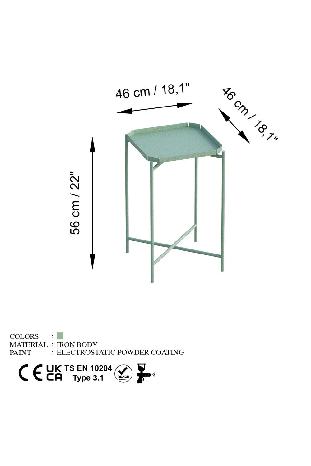 Shb-008-D Dekoratif Metal Sehpa - 5