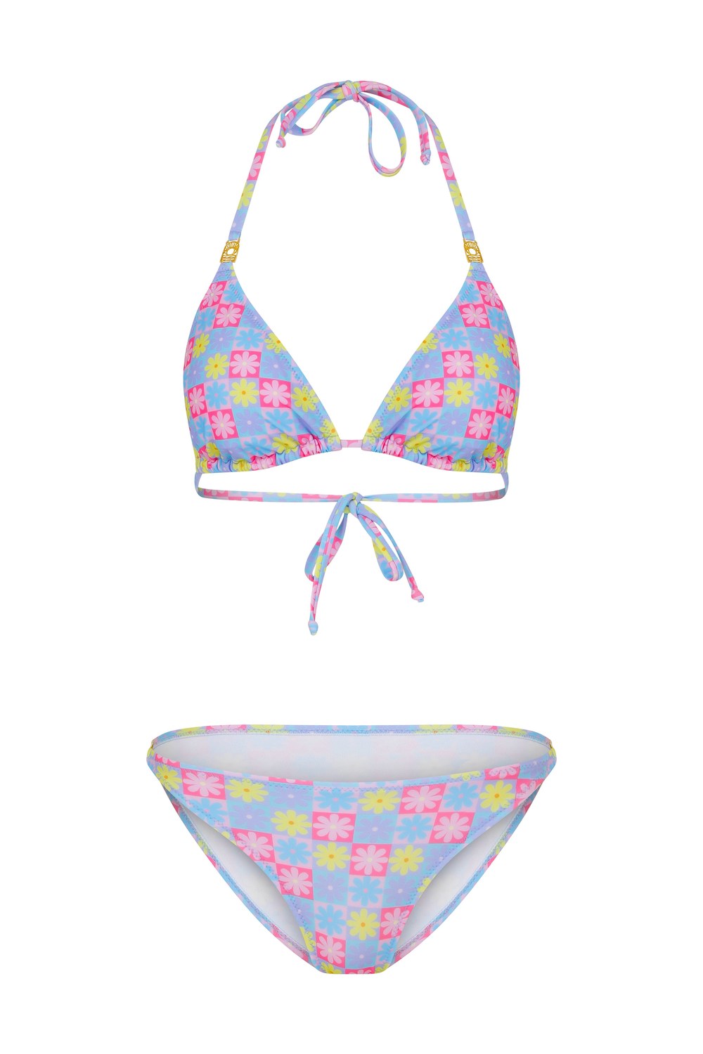 Çiçek Desenli Bikini Takım - 0