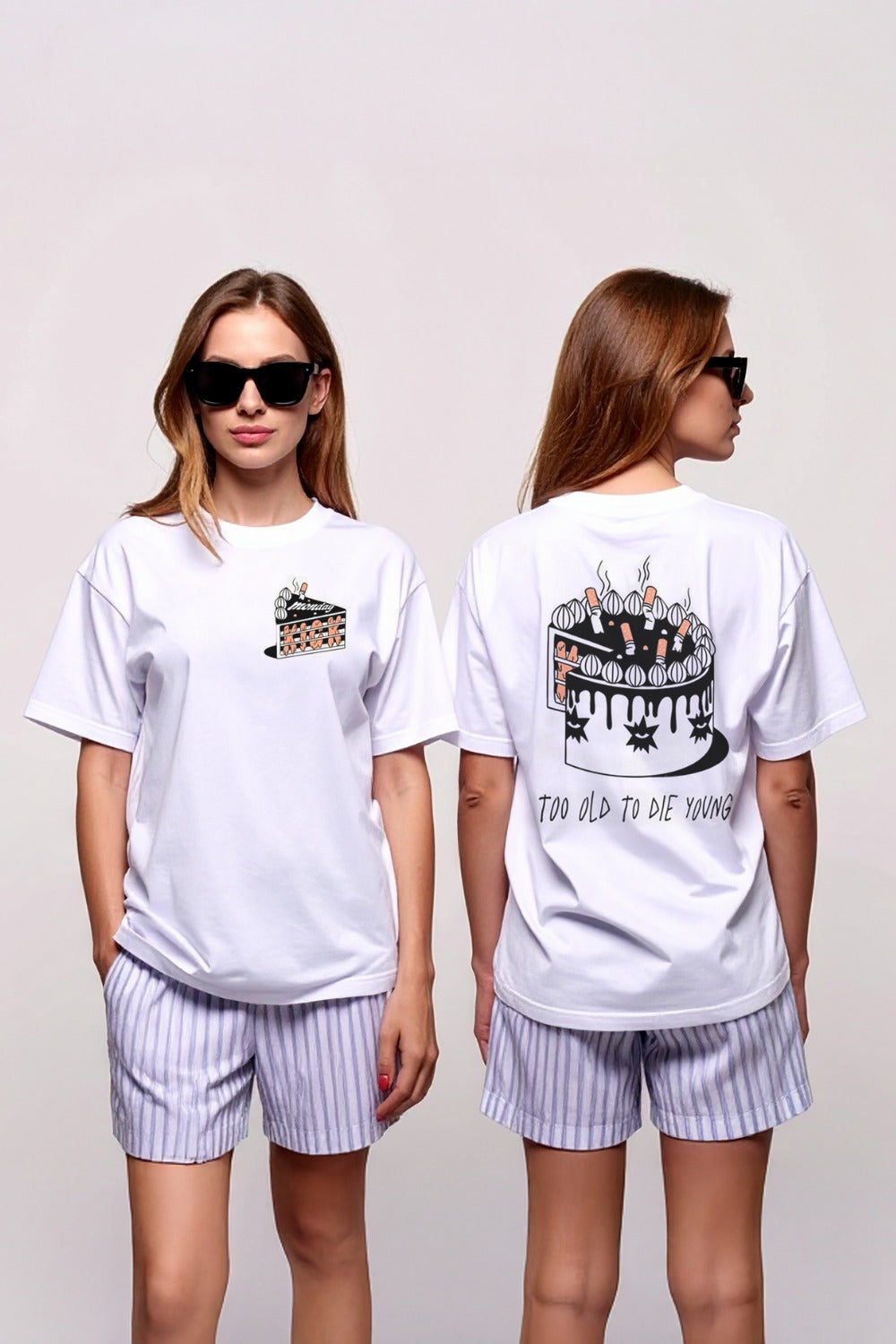 Monday Kick-Too Old To Die Young Tee - Unisex Tasarım T - Shırt - Regular Fit-T-Shirts-4-milagron.live