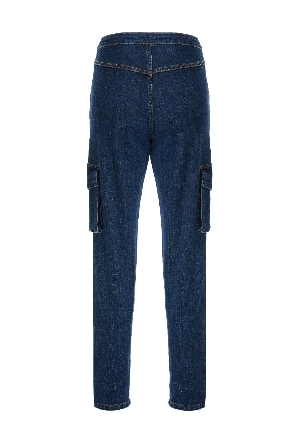 2be4A-Kadın Kargo Cepli Denim Pantolon-Kot Pantolon-3-milagron.live