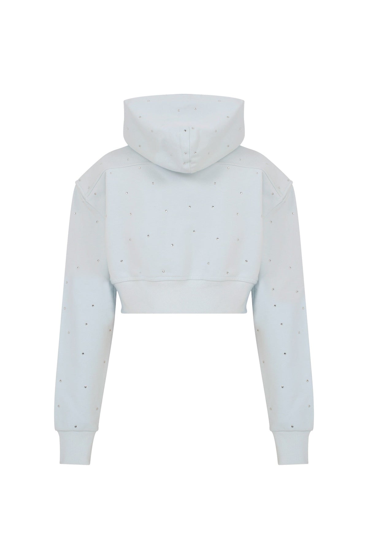 Ace Nayman-Athena Rhinestone Cropped Hoodie-Sweatshirts & Hoodies-3-milagron.live