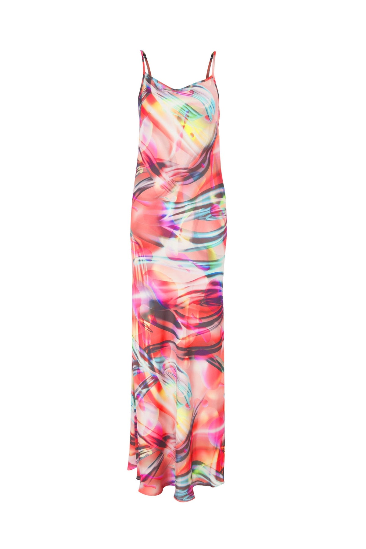Ace Nayman-Destiny Multicolor Satin Dress-Elbise-1-milagron.live