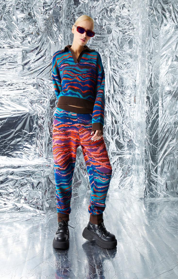 Ace Nayman-Leah Multicolor Knitted Pants-Pantolon-3-milagron.live