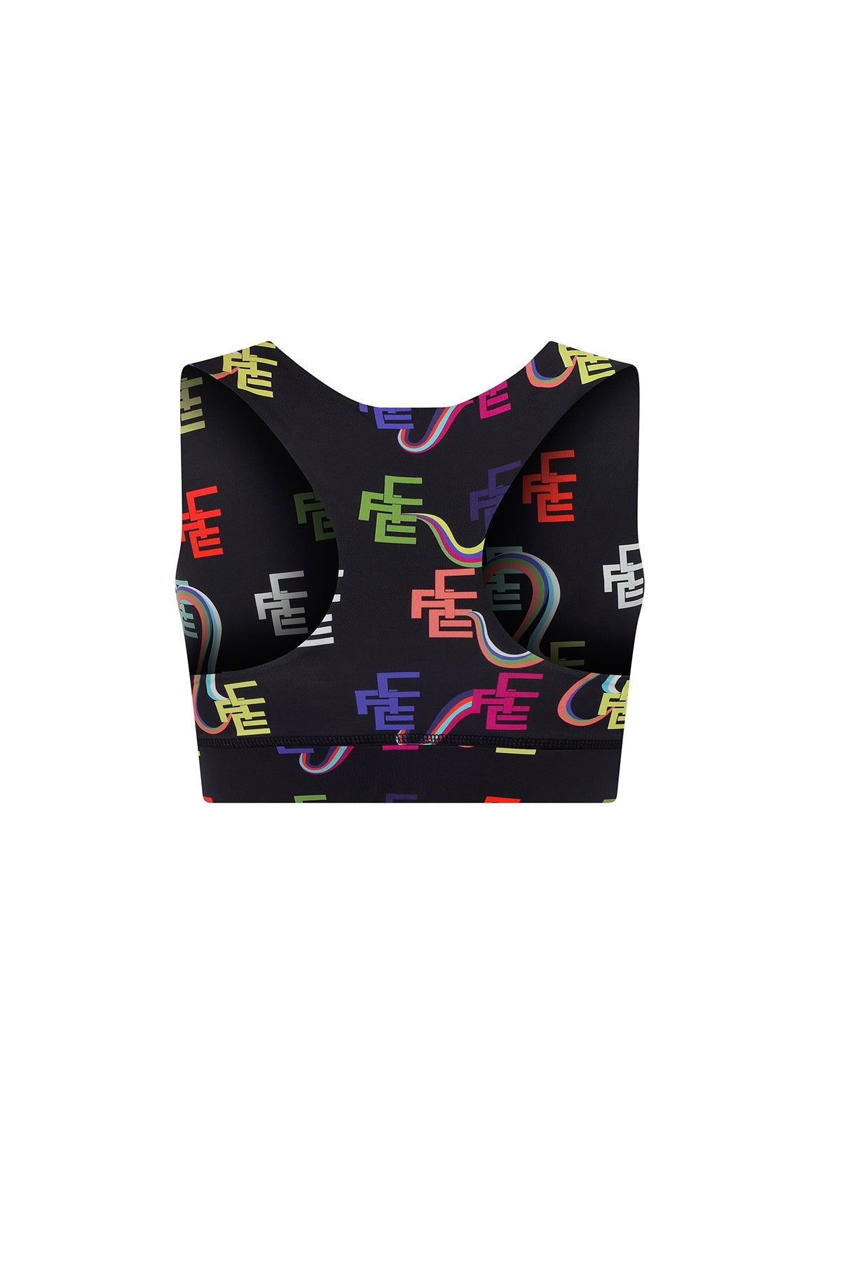Ace Nayman-Monica Monogram Printed Crop Top-Crop Top-2-milagron.live