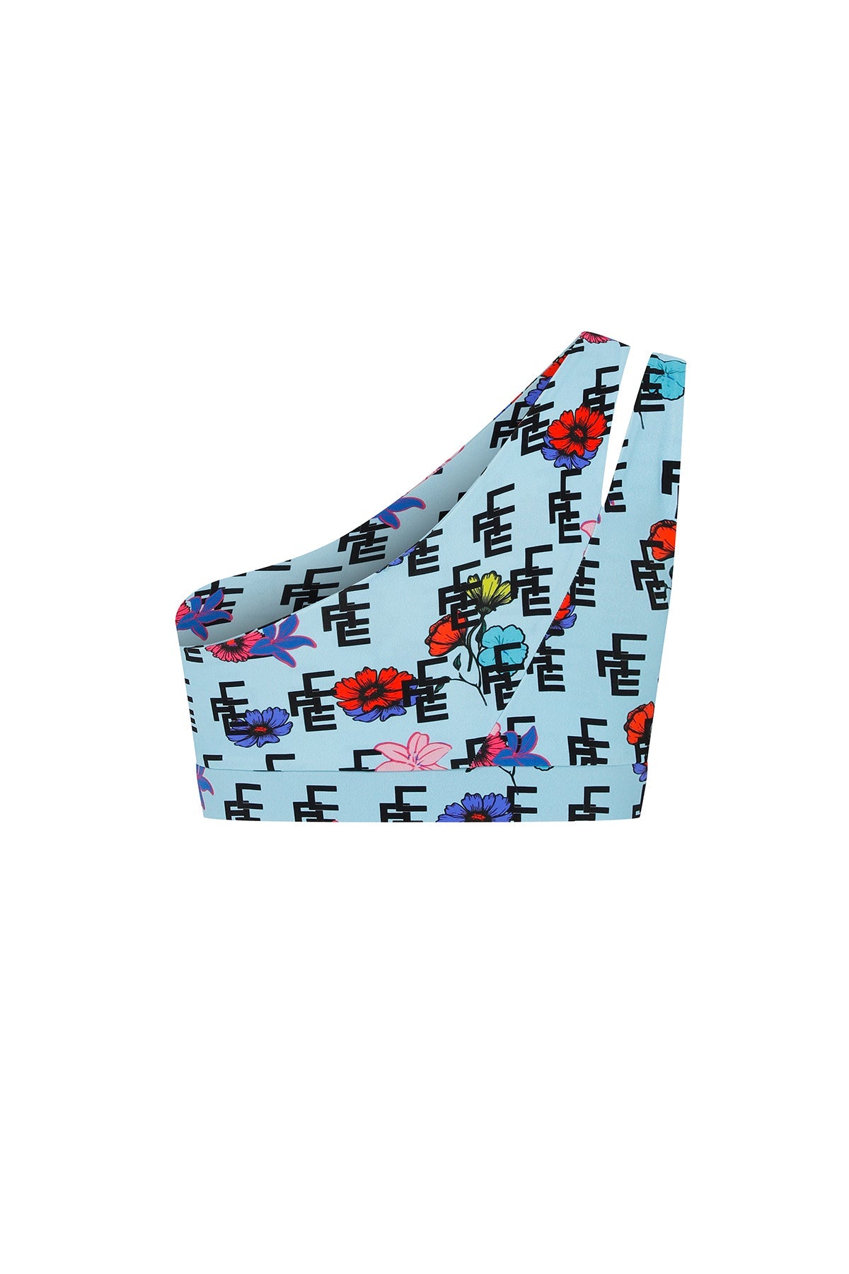 Ace Nayman-Tess Monogram Print Crop Top-Crop Top-2-milagron.live