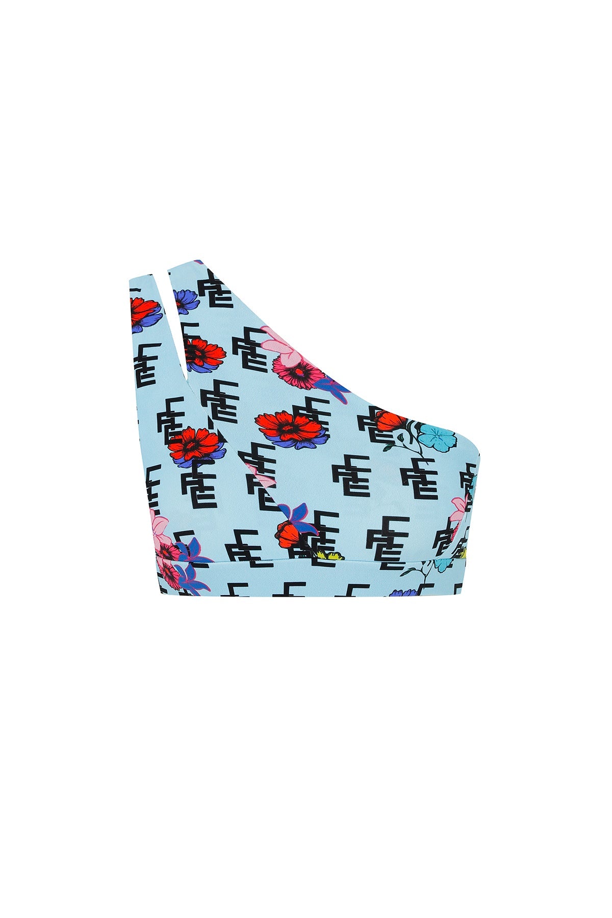 Ace Nayman-Tess Monogram Print Crop Top-Crop Top-3-milagron.live