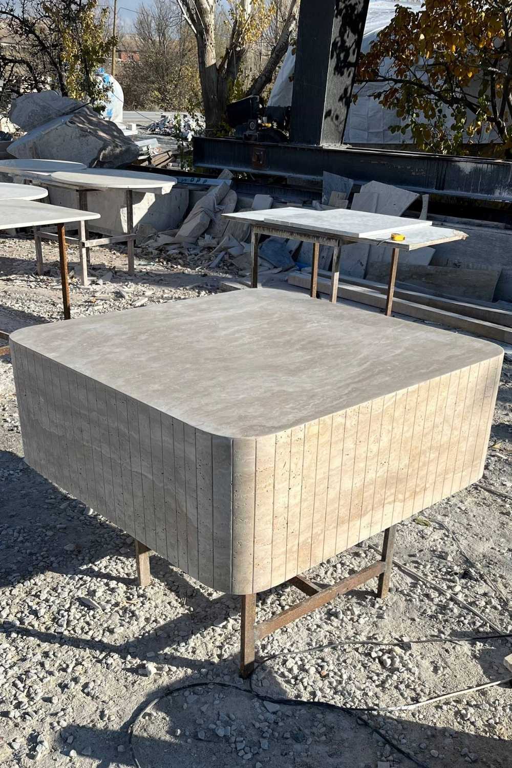 Traverten Orta Sehpa - 1