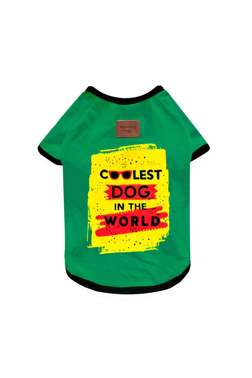 Alphadog Design-Cool Green Pet Tshirt-Köpek-1-milagron.live