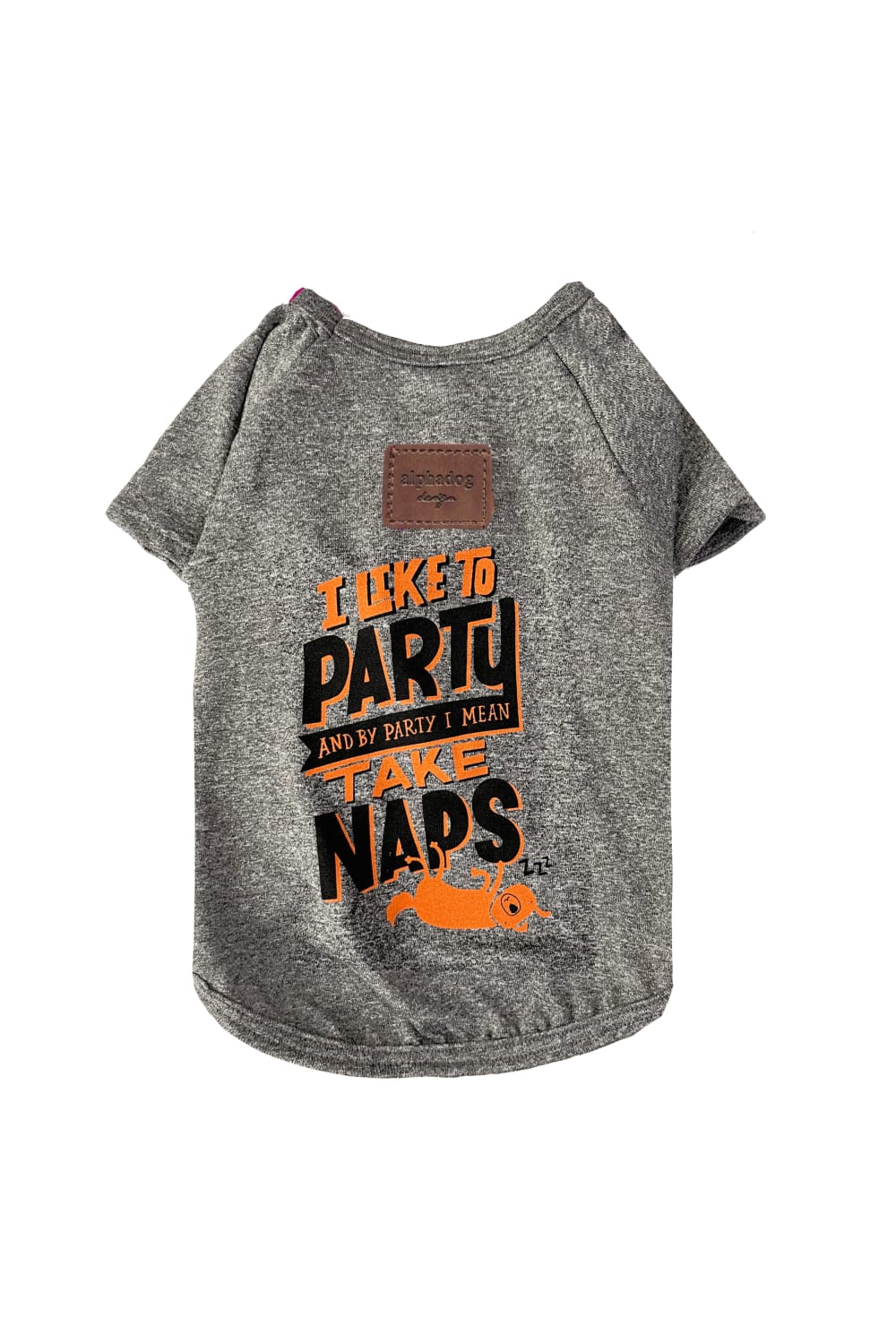 Alphadog Design-Party Grey Pet Tshirt-Köpek-1-milagron.live