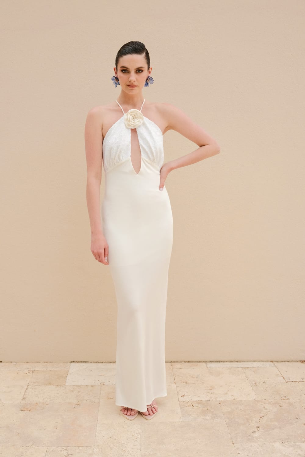 Alreves-Alba Low-cut Long Dress-Elbise-2-milagron.live
