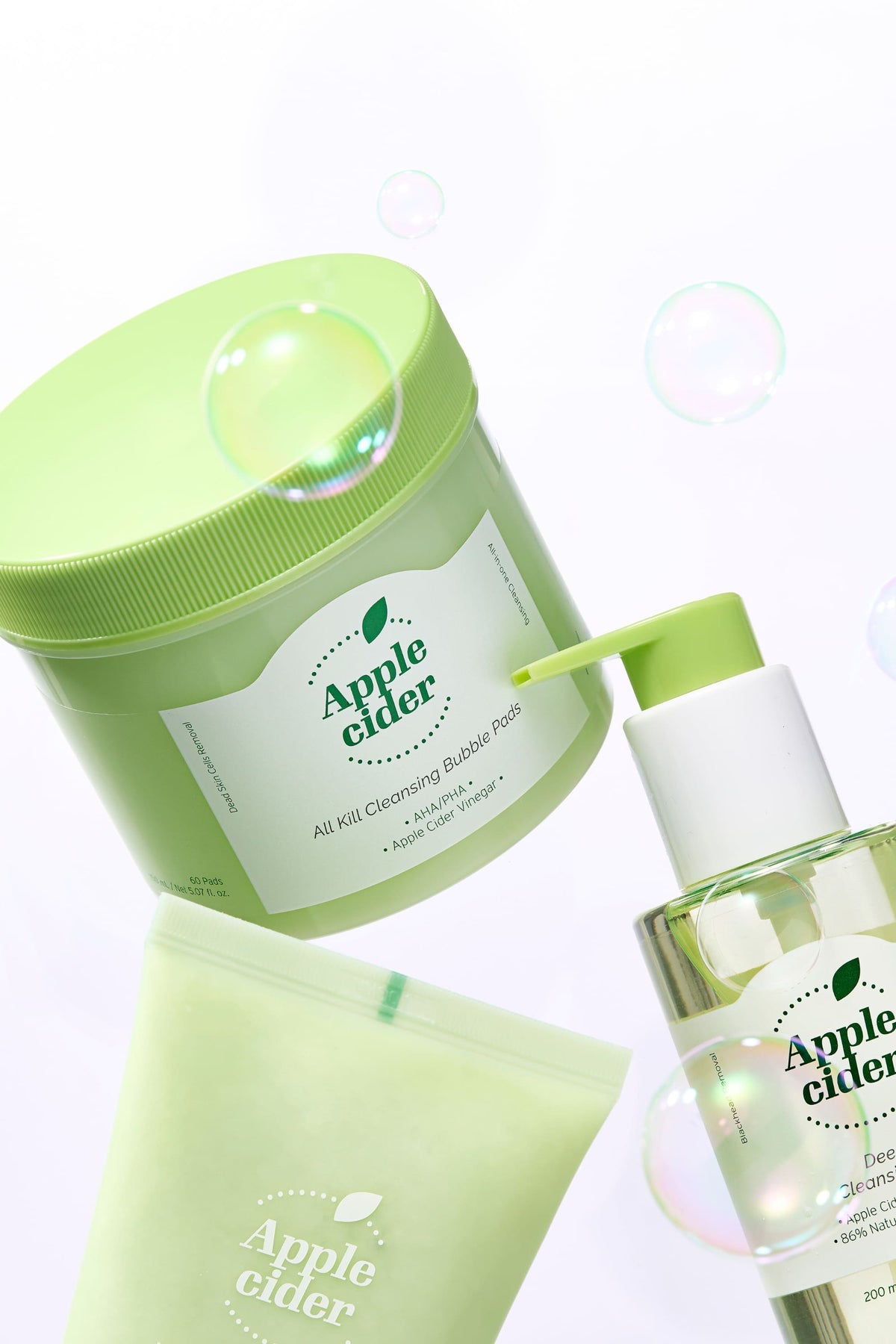 Ariul Apple Cider All Kill Cleansing Bubble Pads 60 Pads - Elma Sirkeli Sebum Dengeleyici & Peeling Etkili Temizleyici Ped