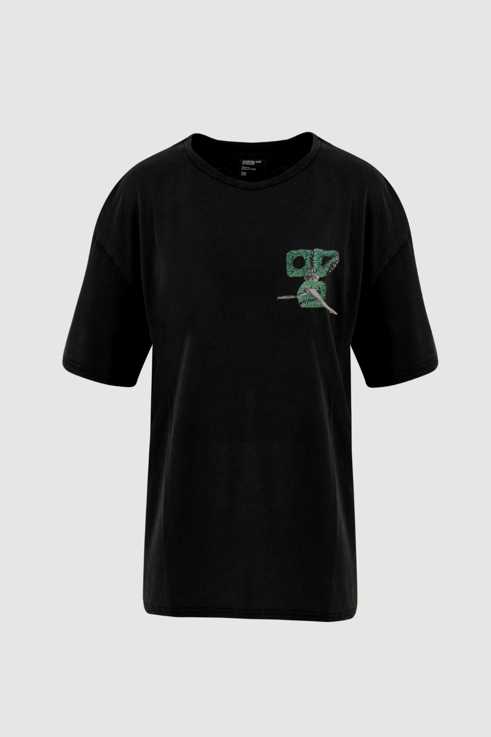 Assemblage Studios-Green Legs T-shirt - Front Print-T-Shirts-1-milagron.live