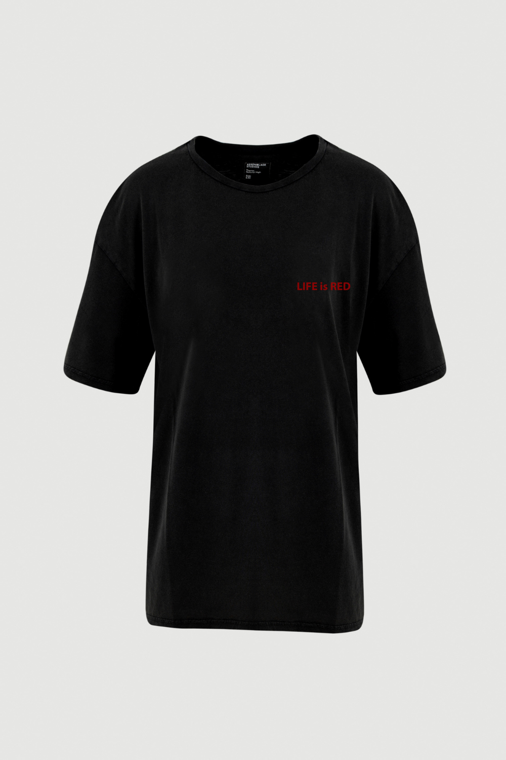 Assemblage Studios-Life İs Red T-shirt-T-Shirts-1-milagron.live