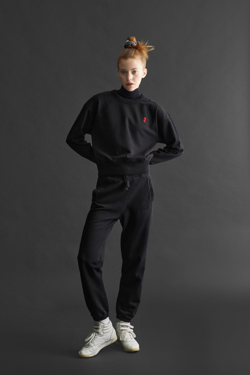 Assemblage Studios-Sweatshirt / Women - Cropped - As Logo Embroidered-Sweatshirts & Hoodies-1-milagron.live