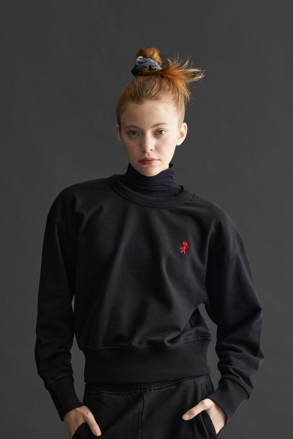 Assemblage Studios-Sweatshirt / Women - Cropped - As Logo Embroidered-Sweatshirts & Hoodies-3-milagron.live
