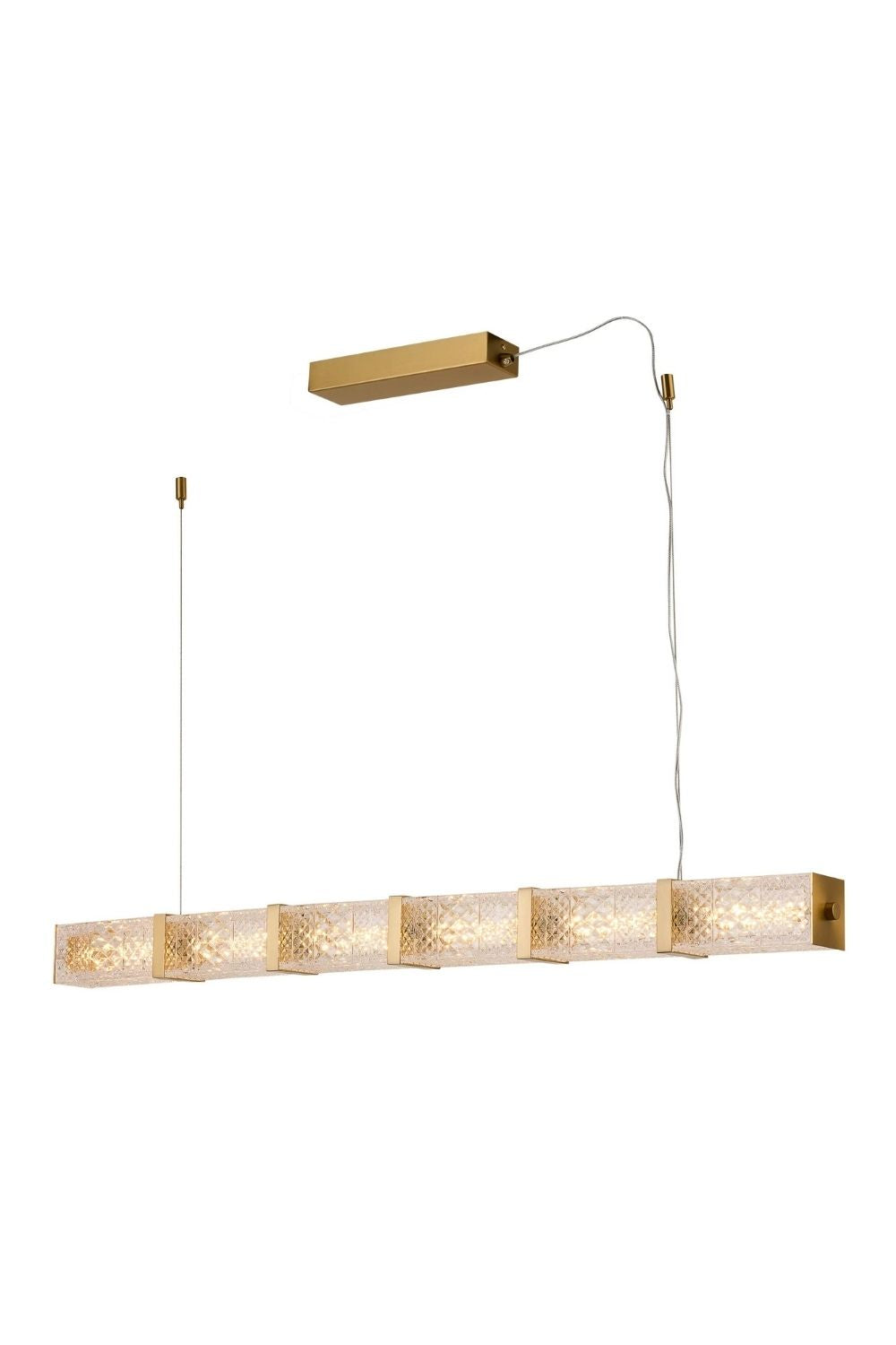 Aspen Kristal Camlı Lineer Avize - 0