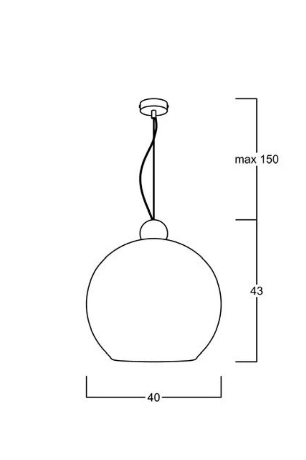 Globe Sarkıt Mat Pirinç Bal - 30 Cm - 2