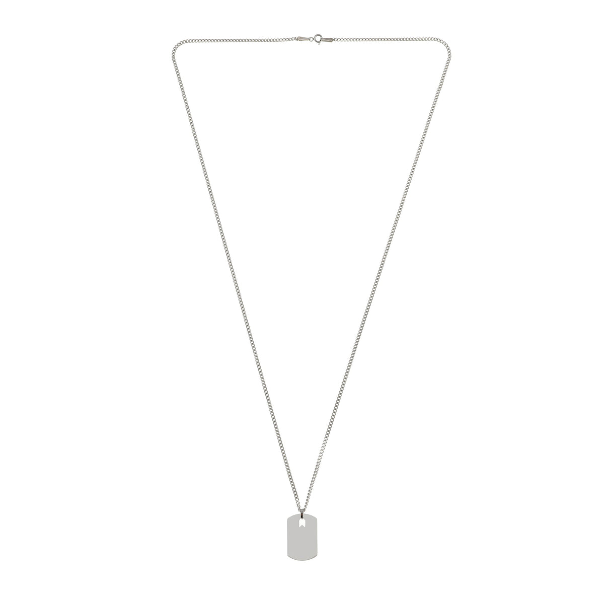 Big Plate Necklace In Silver