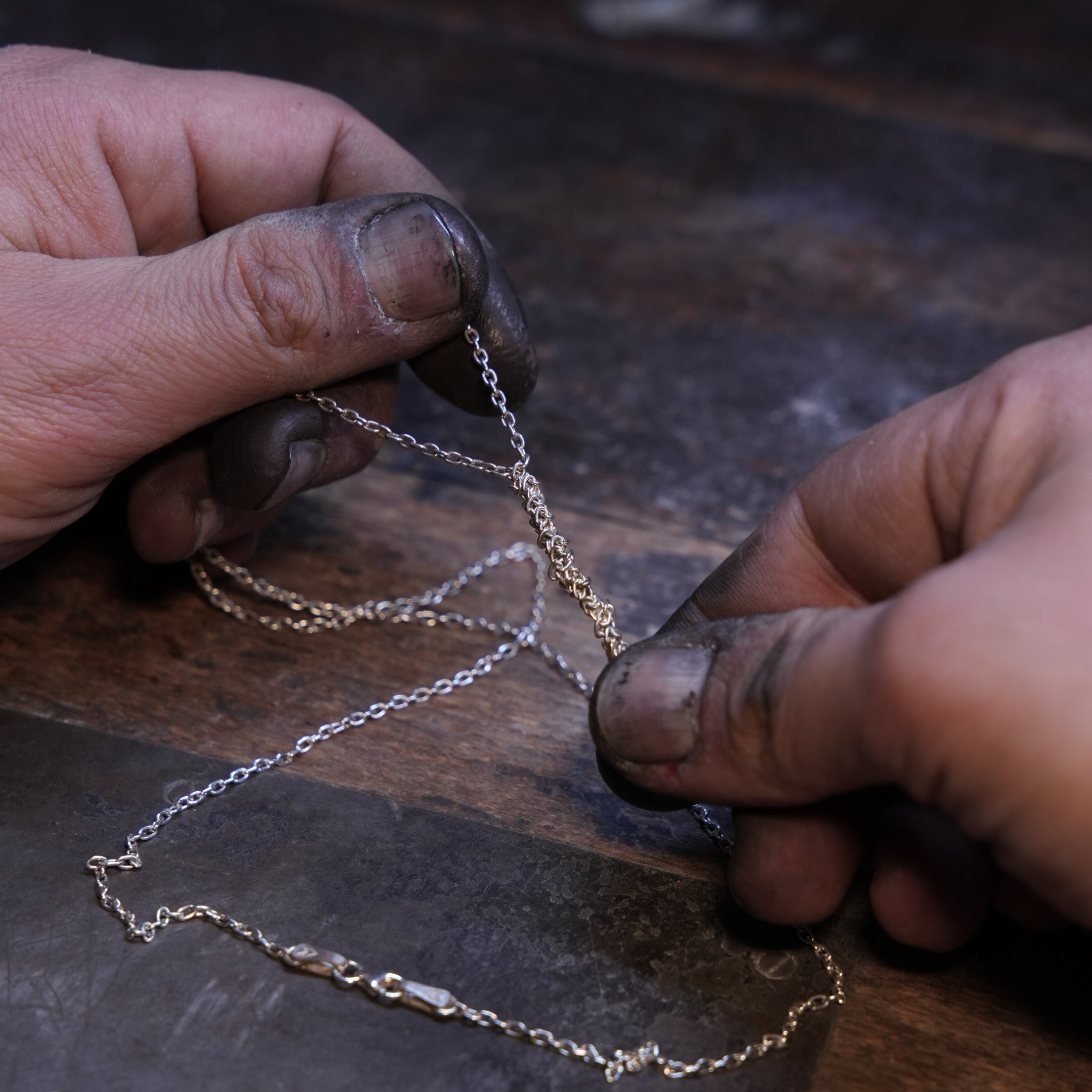 Knot Necklace In Oxide