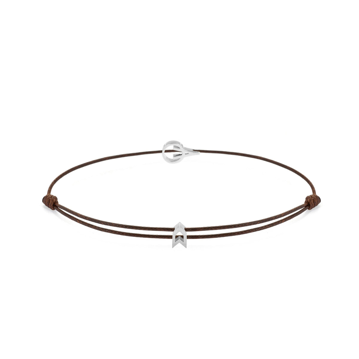 Brown Padel Chance Bracelet In Silver