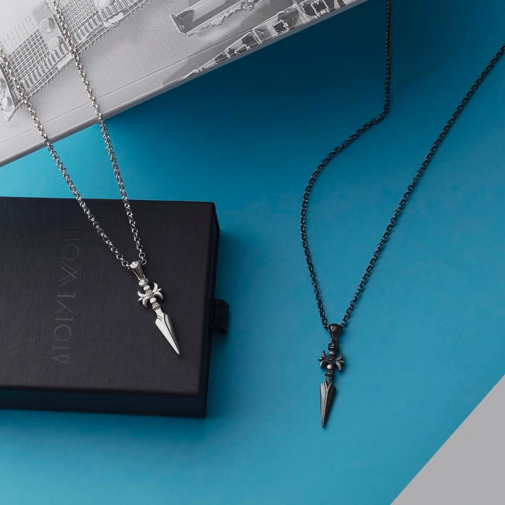 Spear Necklace In Silver