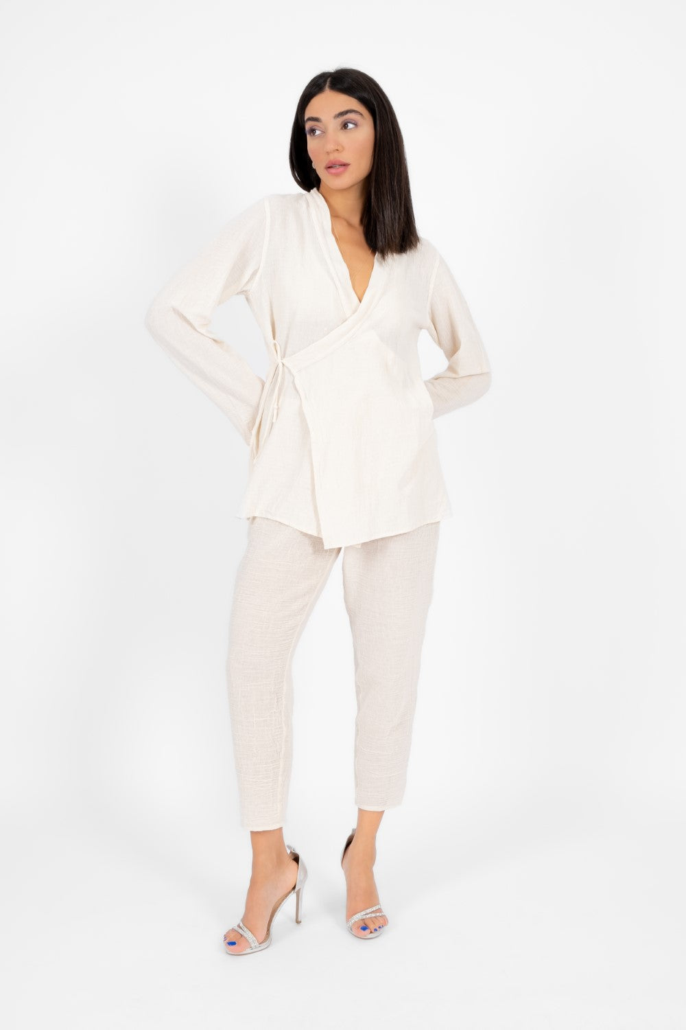 Ave Eva-İlya Cover Up Slim Pantolon-Pantolon-2-milagron.live
