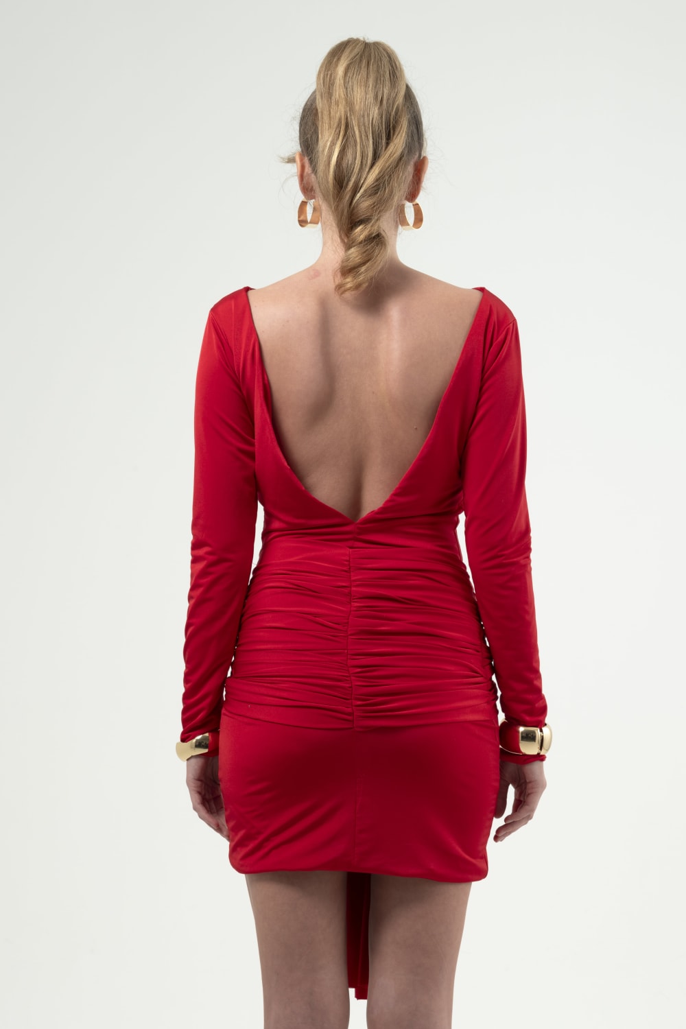 BÉLF-Luna Red Dress-Elbise-5-milagron.live