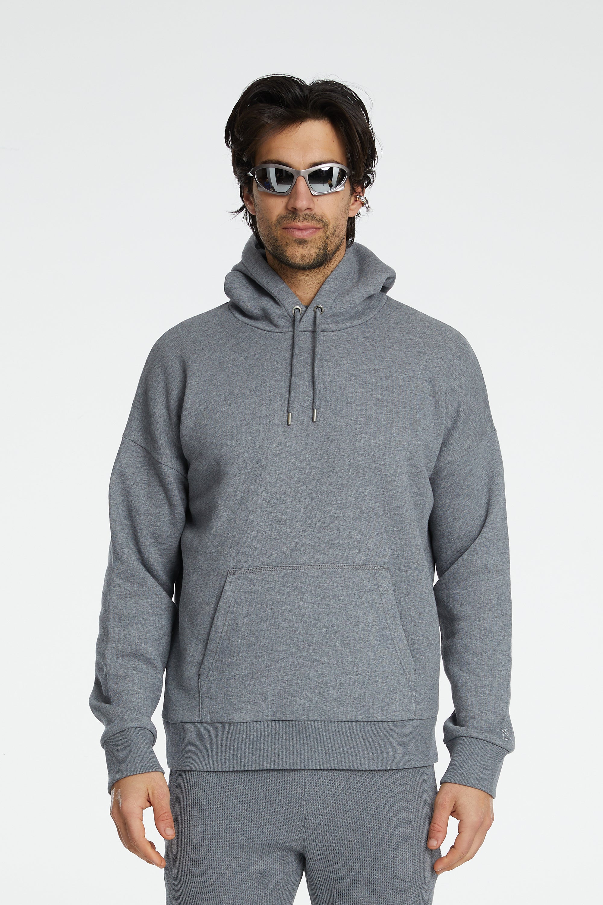 Kapüşonlu Sweatshirt - Gri