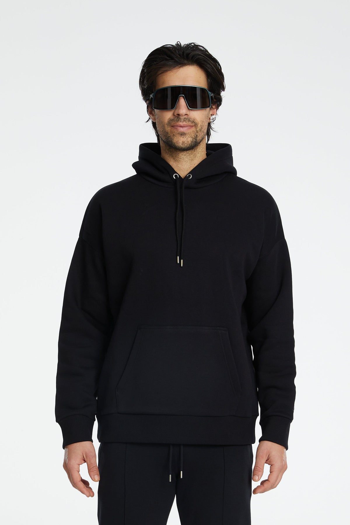 Kapüşonlu Sweatshirt - Siyah