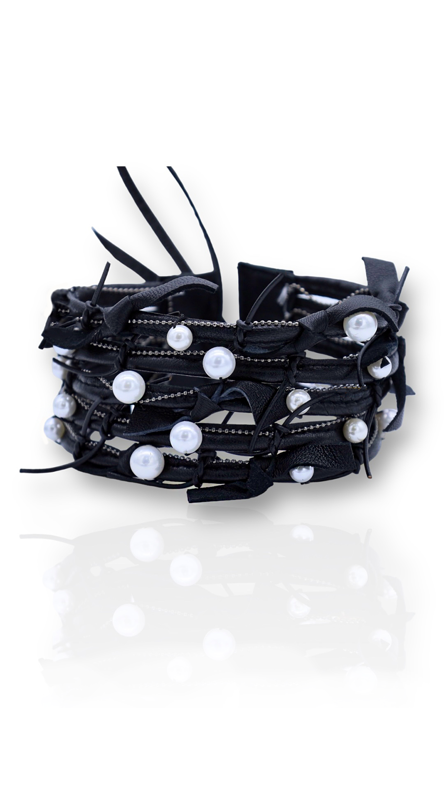 Pellis Deri Choker Kolye