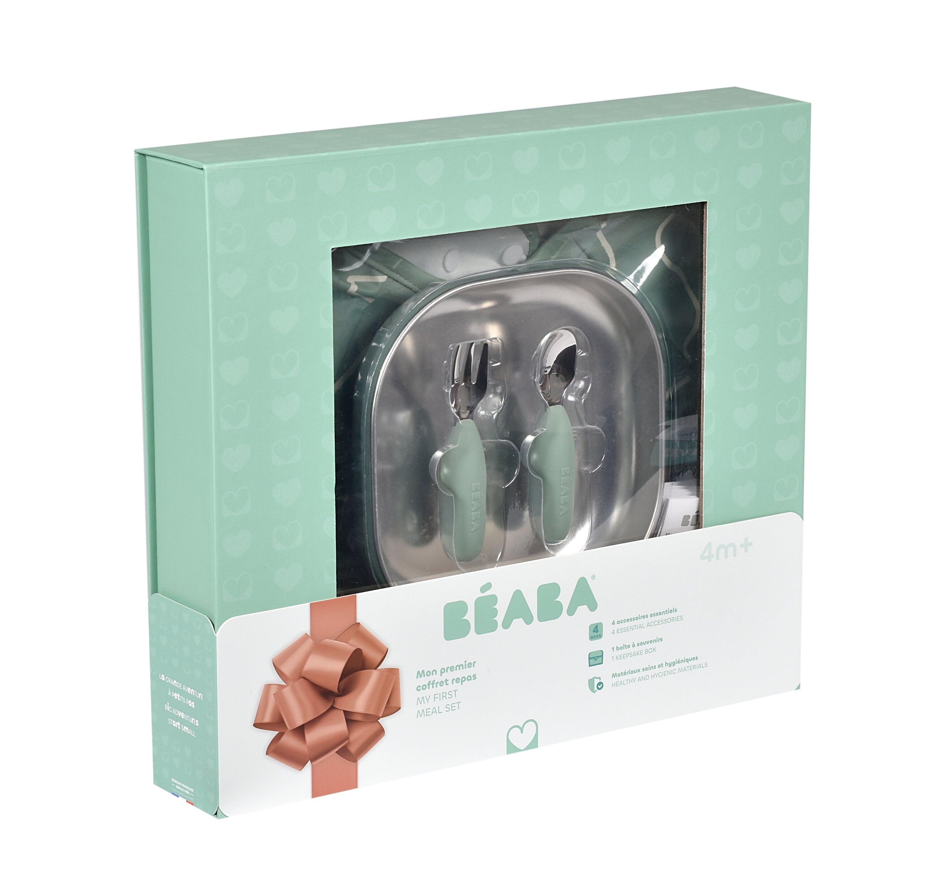 Beaba İLk Yemek Setim Çelik, Sage Green