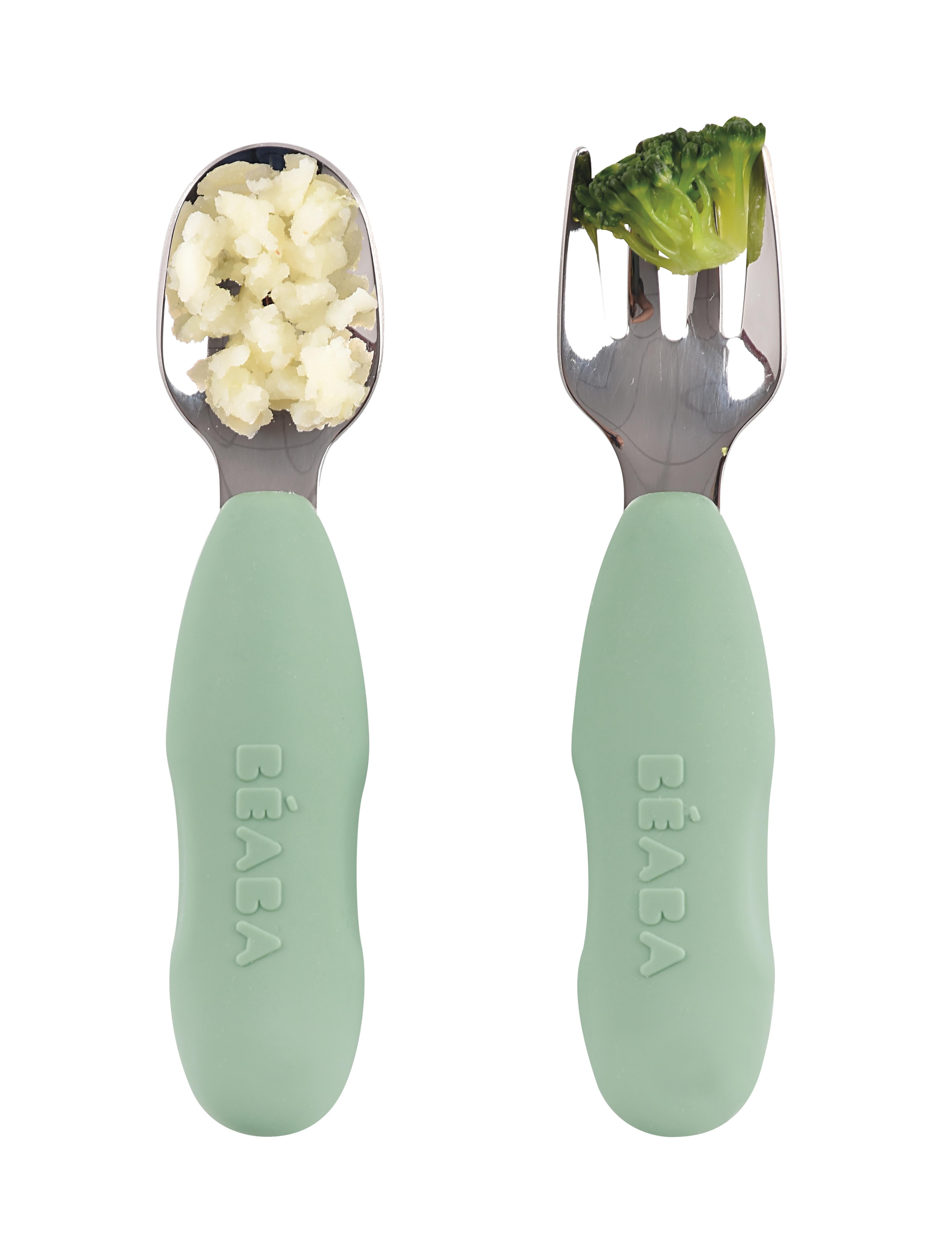 Paslanmaz Çelik Çatal Kaşık Seti, Sage Green