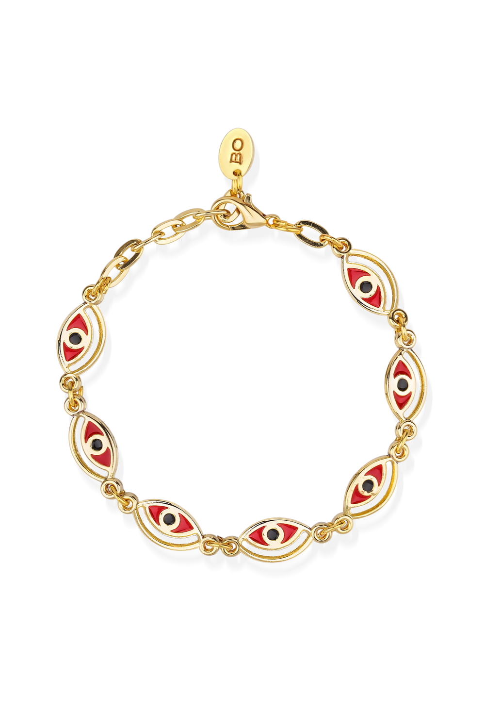 Berrin Özkan-Cleopatra Red Evil Eye Bracelet-Bileklik-1-milagron.live