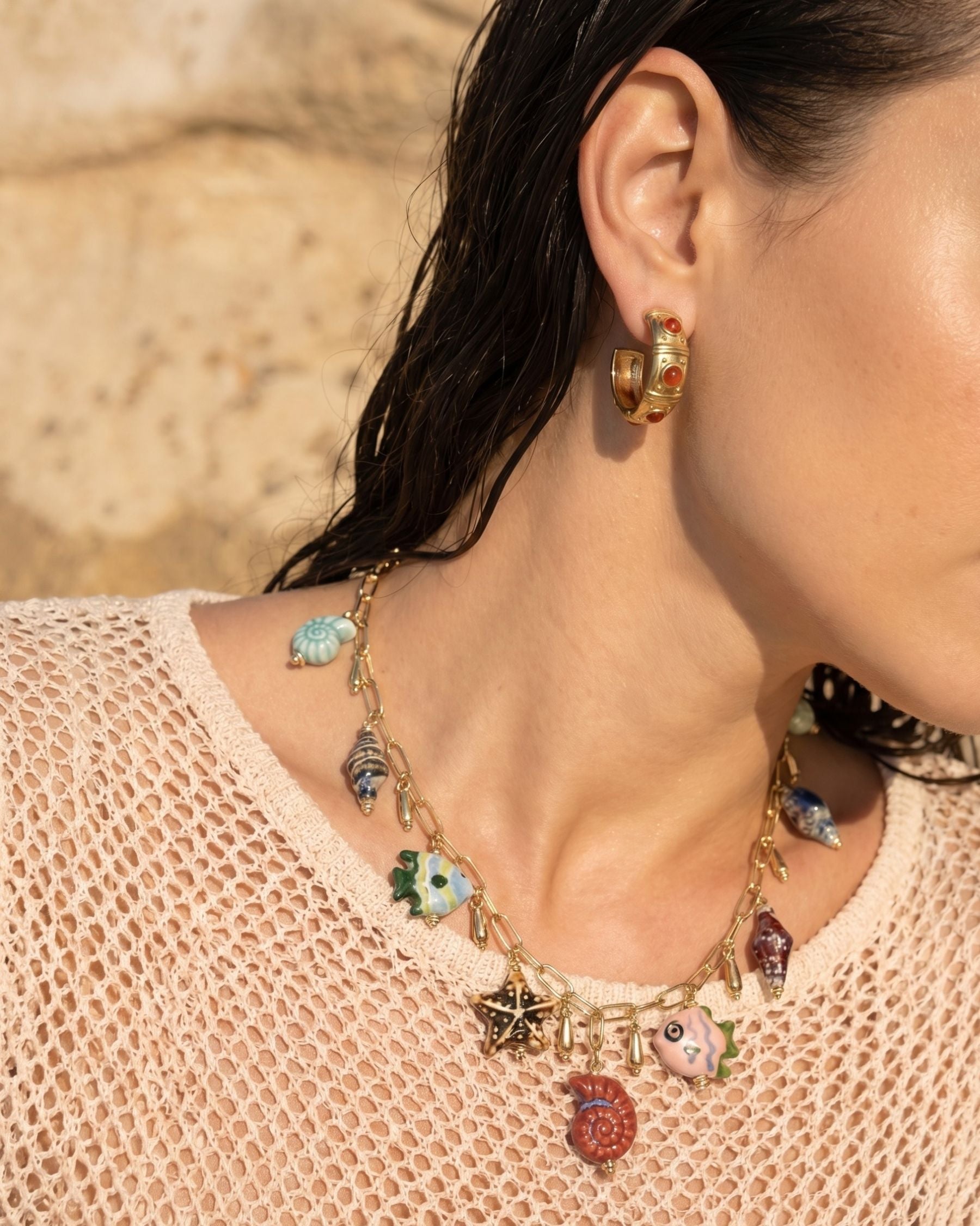 Mediterranean Summer Charm Necklace