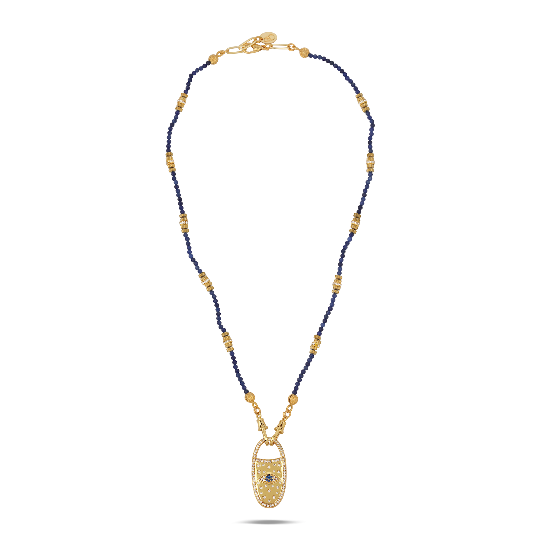 Midnight Lapis Evil Eye Necklace