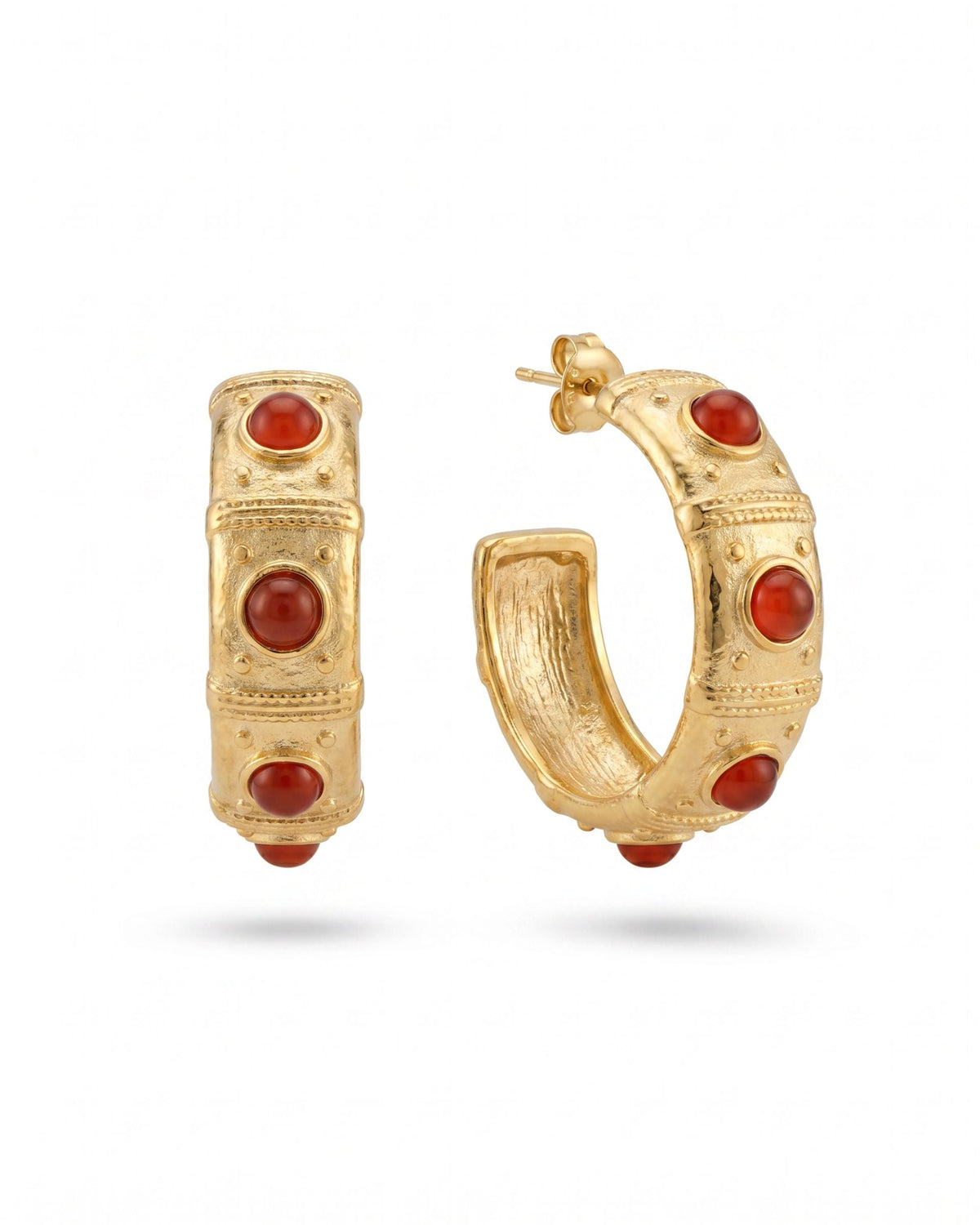 Nocturne Agate Hoop Earrings