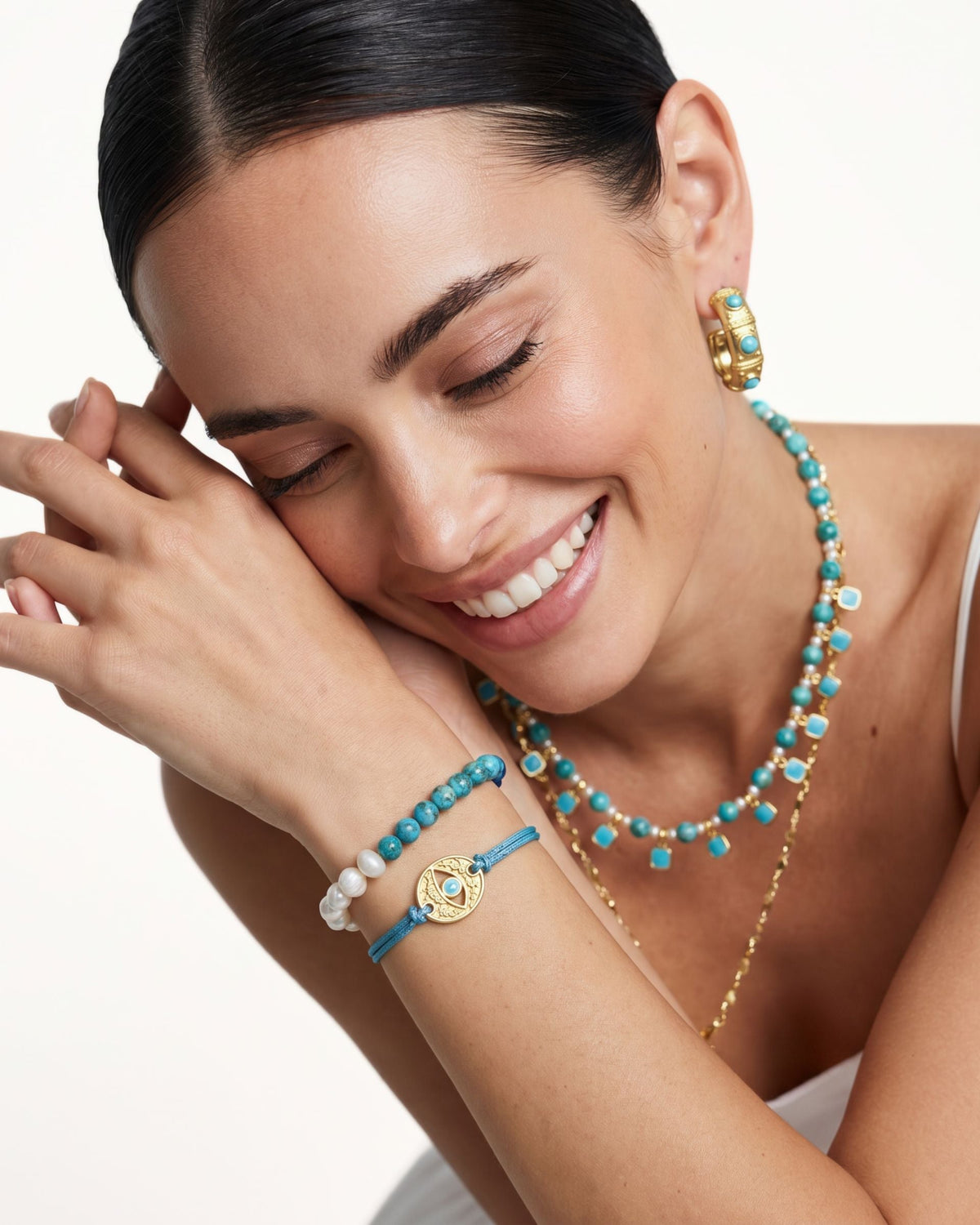 Nocturne Turquoise Hoop Earrings