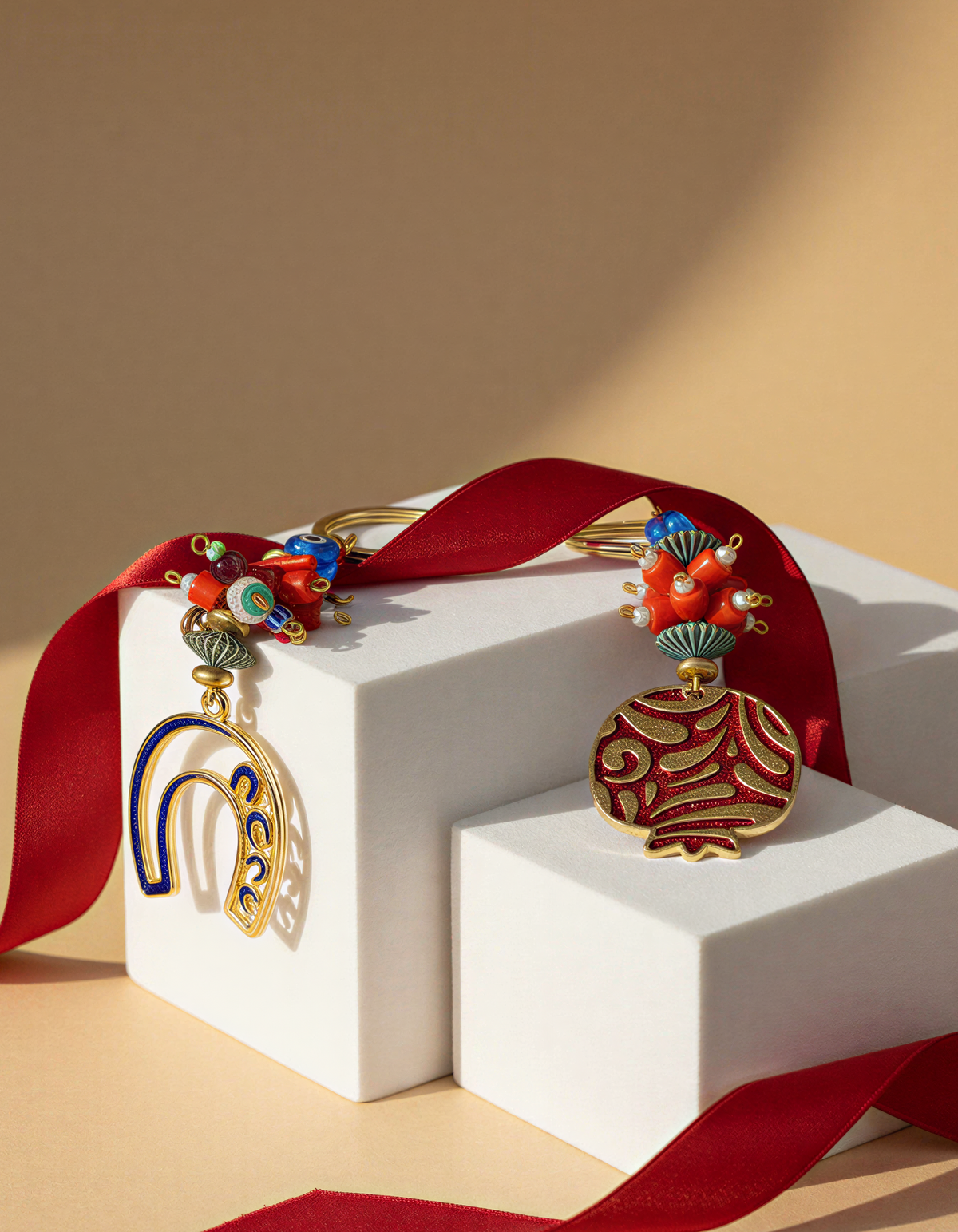 Berrin özkan-Bereket Red Pomegranate Keychain / Bag Charm-Key Chain-2-milagron.live