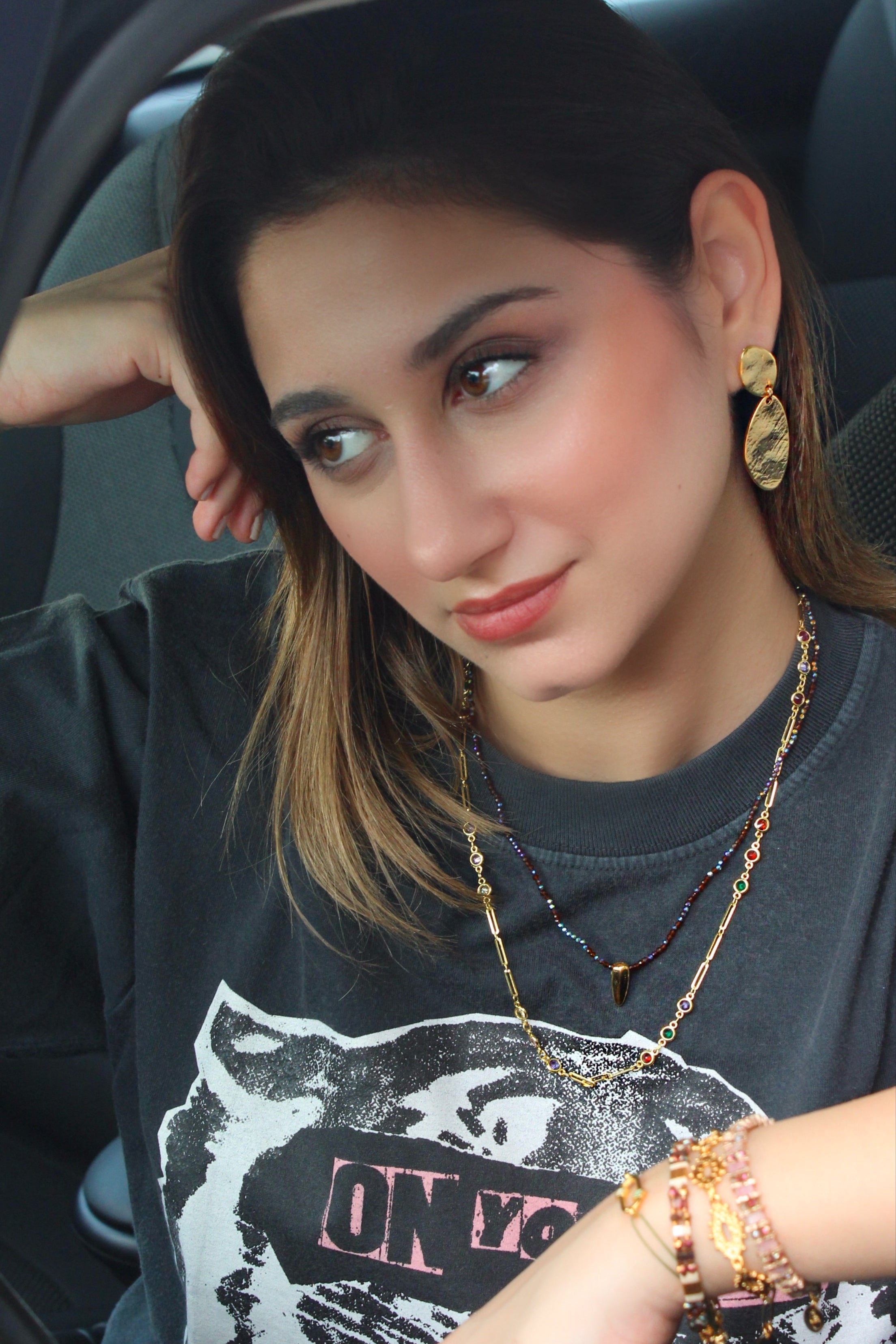 Berrin özkan-Golden Hue Earrings-Earring-2-milagron.live