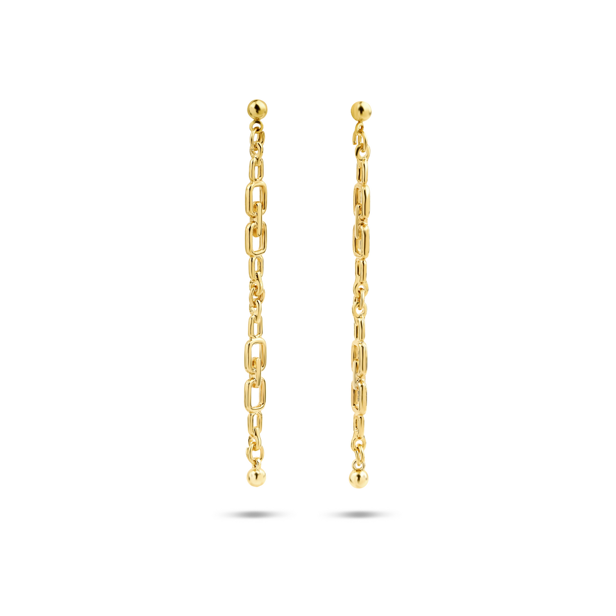 Berrin özkan-Golden Link Earrings-Earring-1-milagron.live