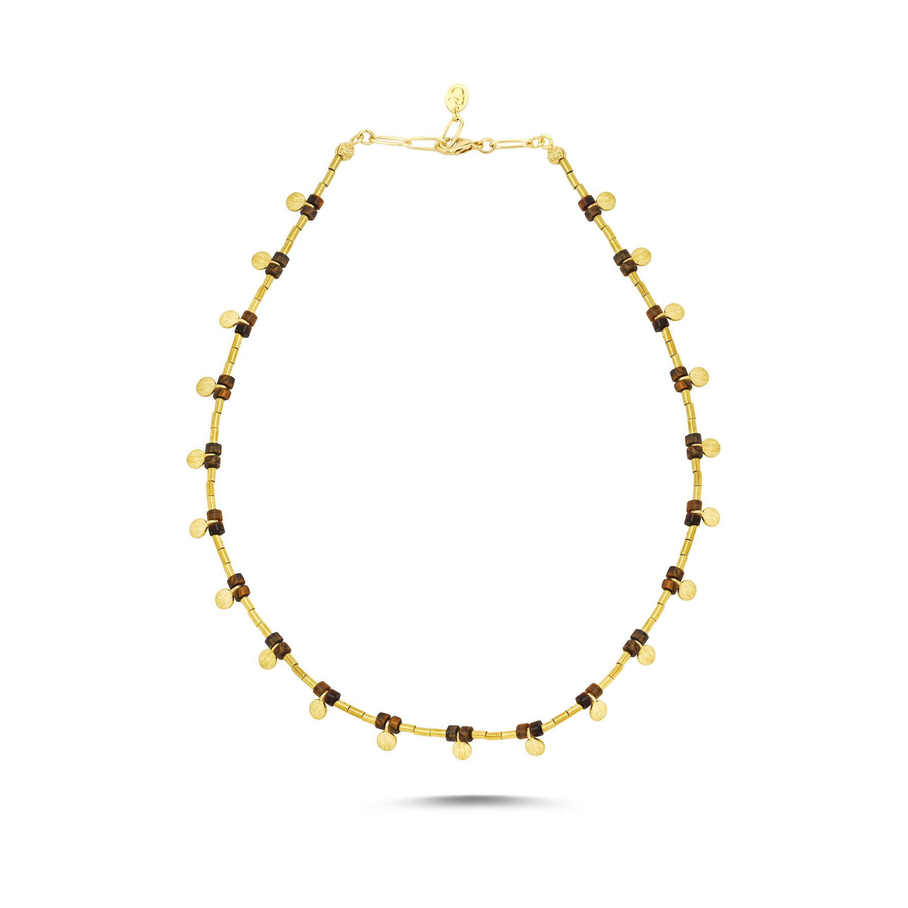 Berrin özkan-Greco Tiger Eye Necklace-Necklaces-1-milagron.live