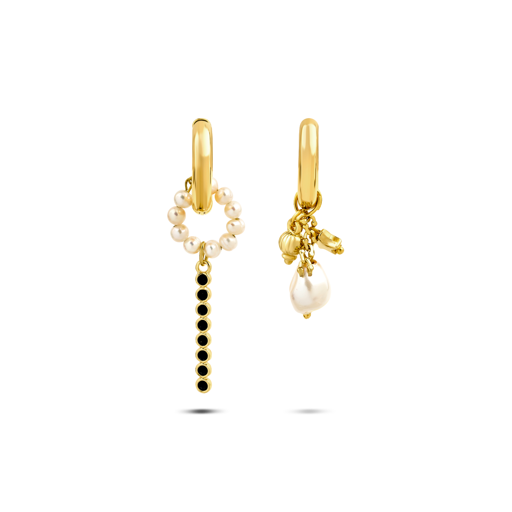 Berrin özkan-Midnight Pearl Earrings-Earring-1-milagron.live