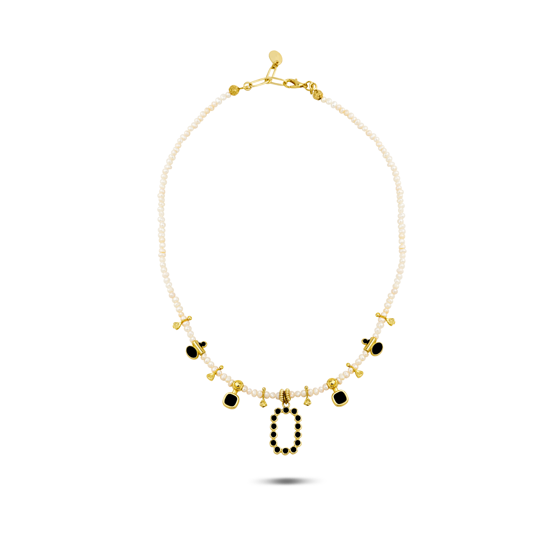 Berrin özkan-Midnight Pearl Necklace-Necklaces-1-milagron.live