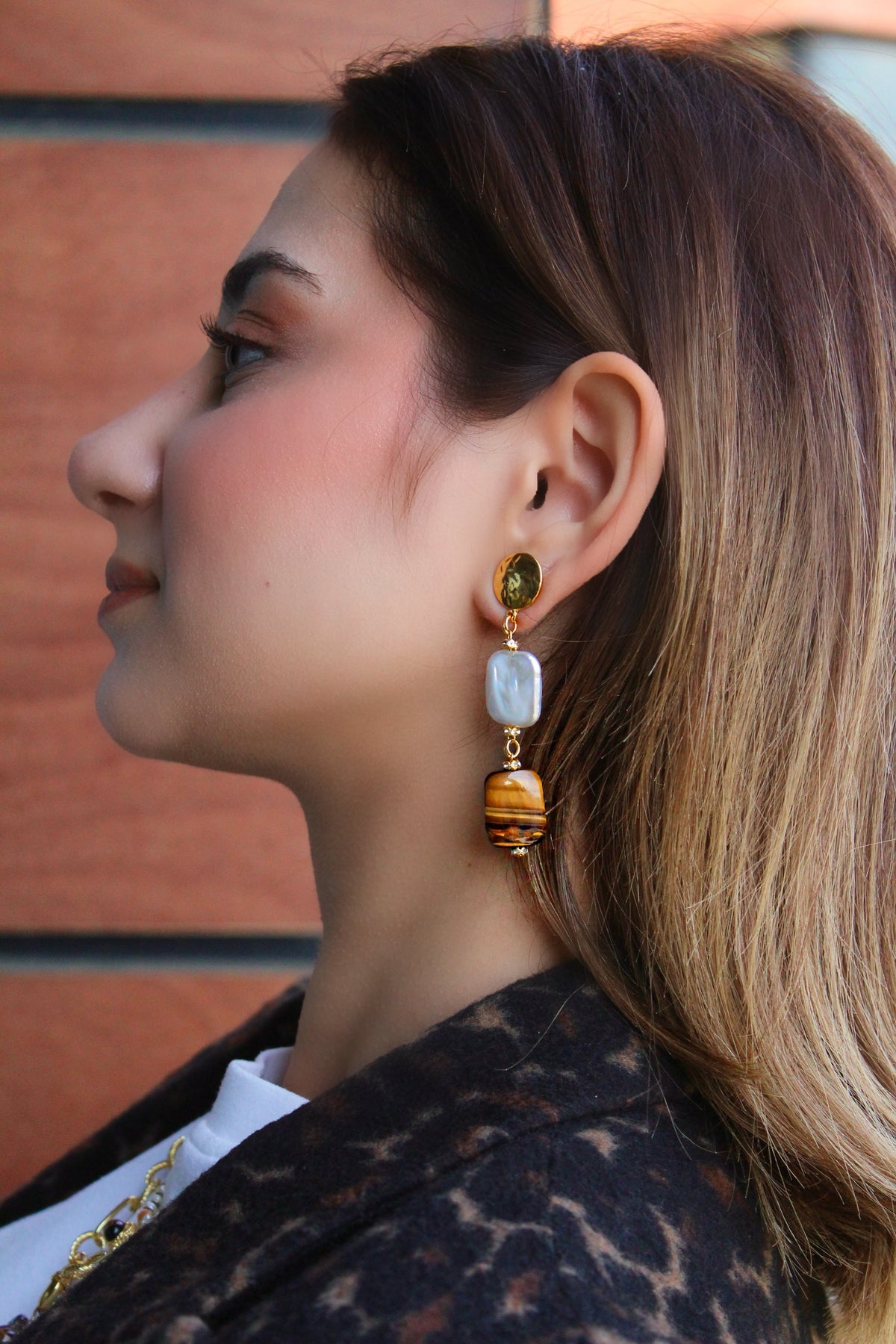 Berrin özkan-Solara Amber Earrings-Earring-3-milagron.live