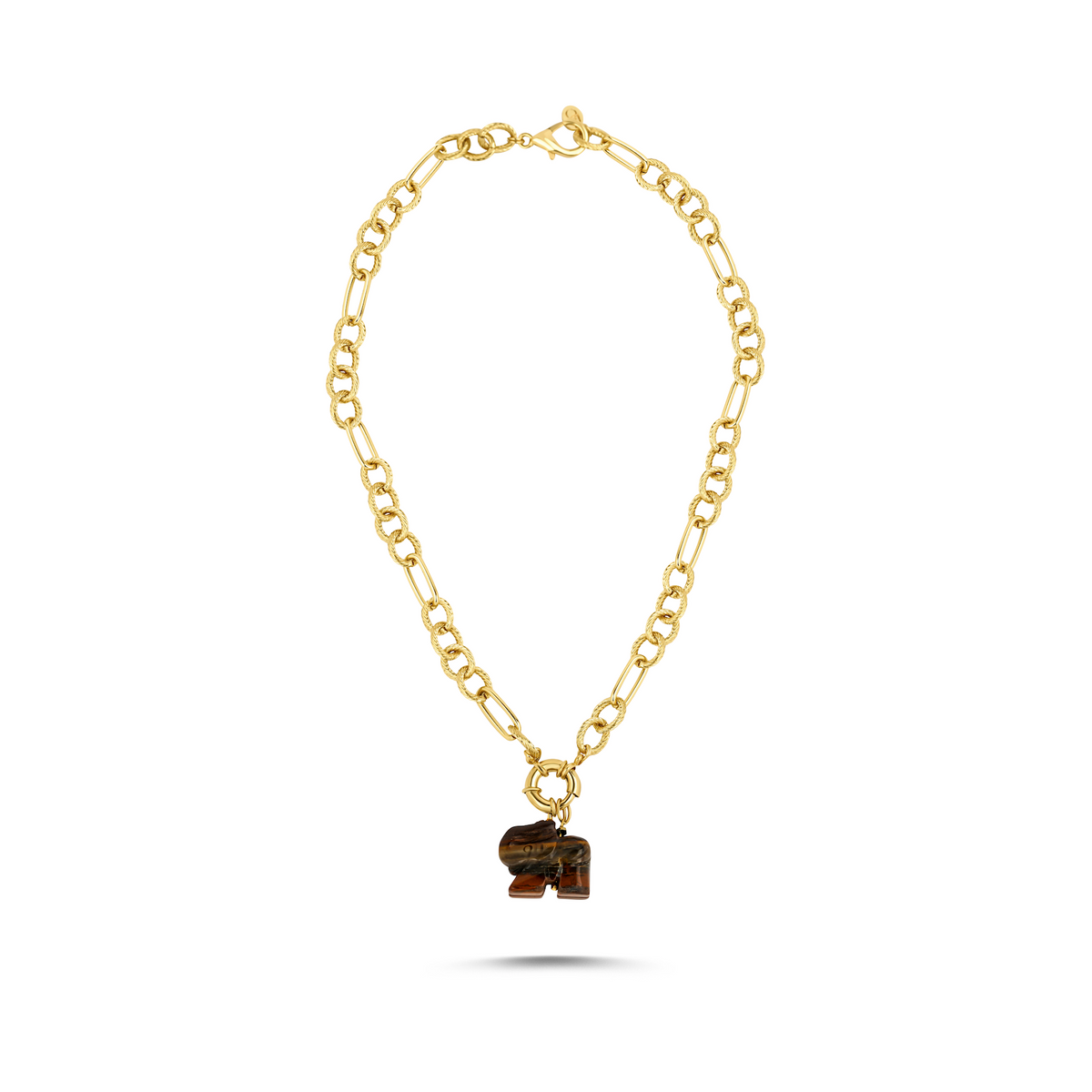 Berrin özkan-Tiger Tusk Chain Necklace-Necklaces-1-milagron.live
