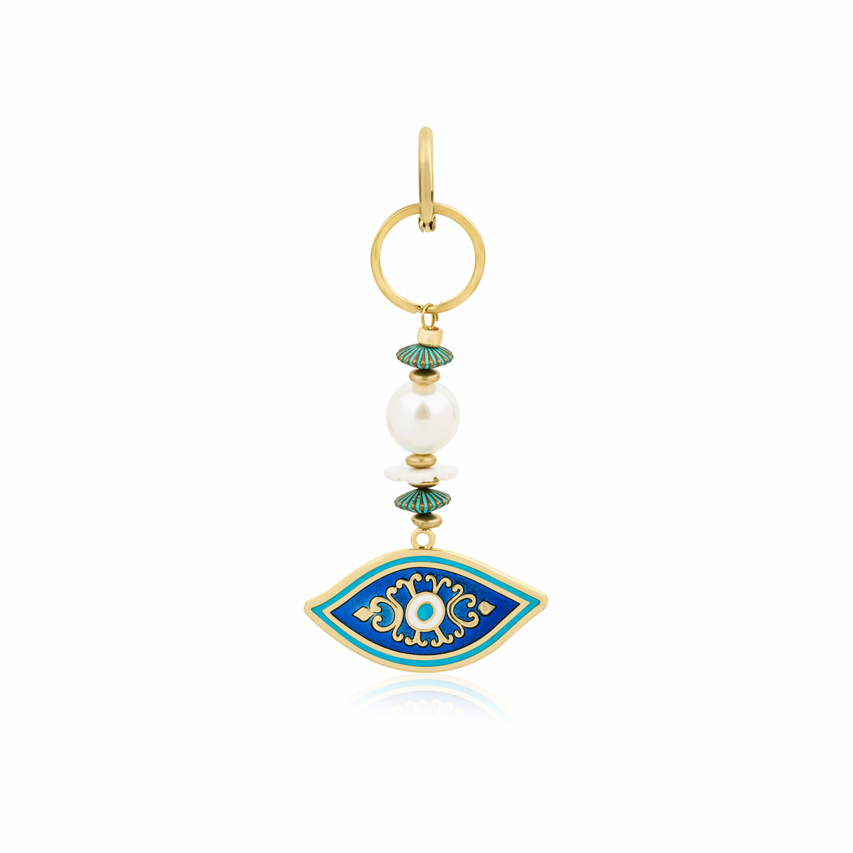 Berrin özkan-Tilsim Navy Evil Eye Keychain / Bag Charm-Key Chain-1-milagron.live