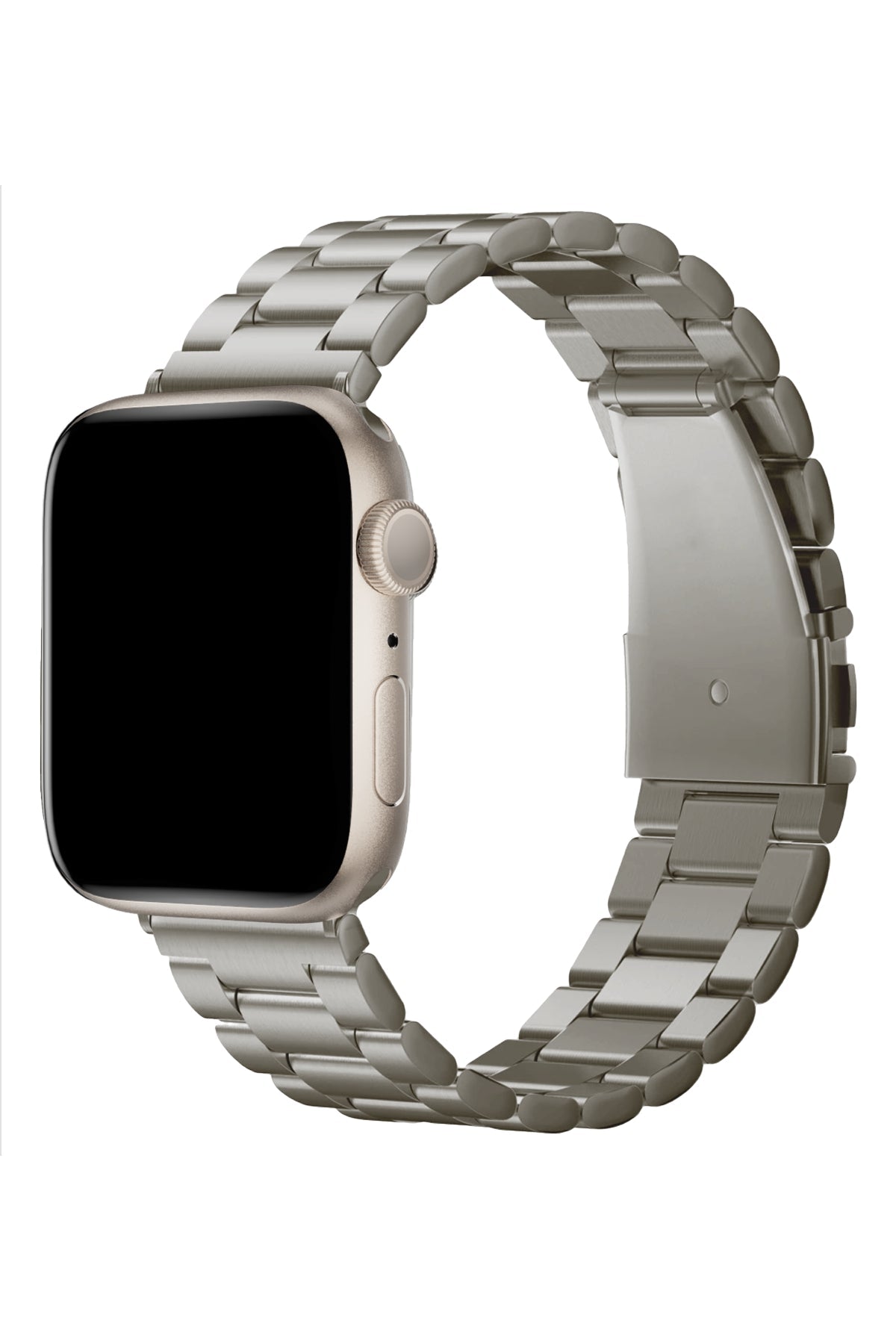 Apple Watch Uyumlu Üç Bakla Çelik Loop Kordon Titanyum