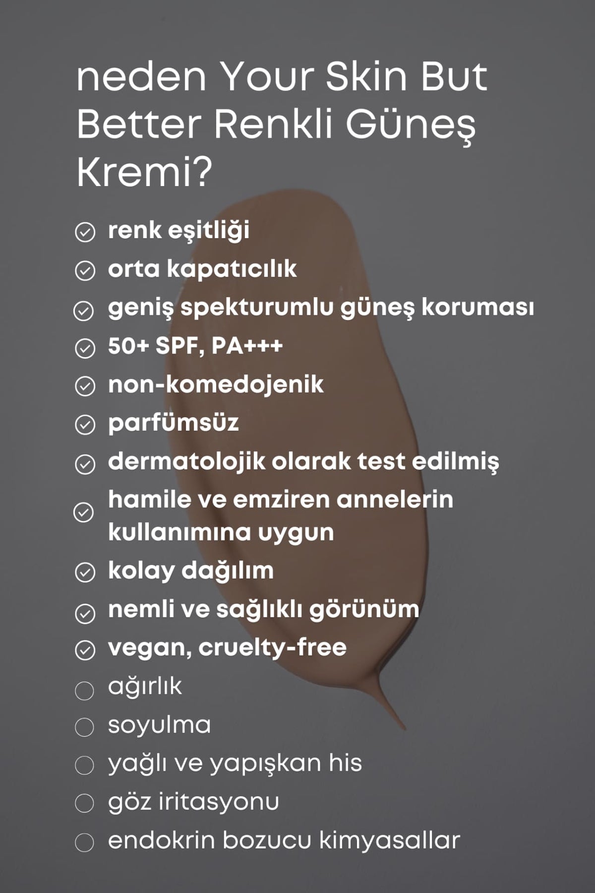 YOUR SKIN BUT BETTER RENKLİ MİNERAL GÜNEŞ KREMİ - MEDIUM