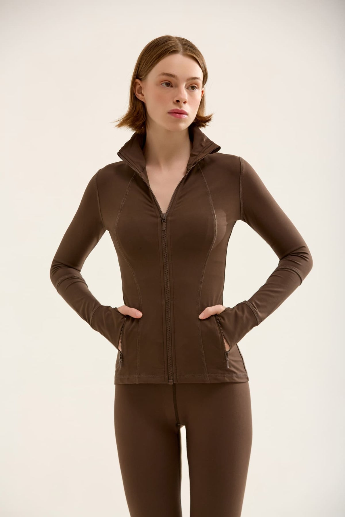 Birdiejay-Birdiesmooth Main Character Pilates Jacket Kahverengi̇ Pi̇lates Ceketi̇-Ceketler-5-milagron.live