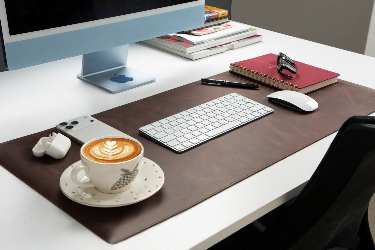 Atelier 91 Saddle Heritage Leather Desk Mat - Medium